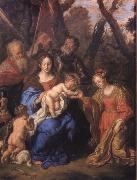 SANDRART, Joachim von The mystic marriage of St Catherine with SS Leopold and William Spain oil painting artist